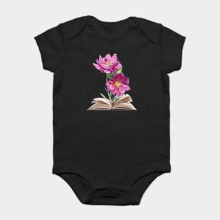Book Of Flower, Flower Book, Flower And Book Baby Bodysuit